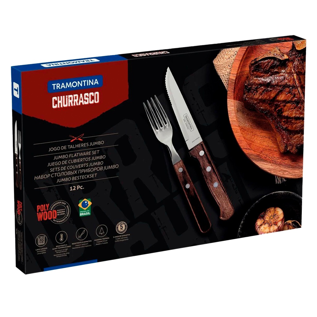 Juego de cubiertos jumbo 12 pzas.