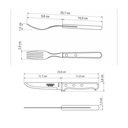 Juego de cubiertos jumbo 12 pzas.