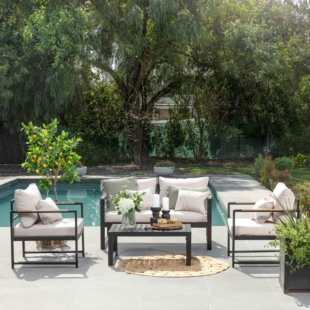 Juego living terraza Mykonos 2-1-1