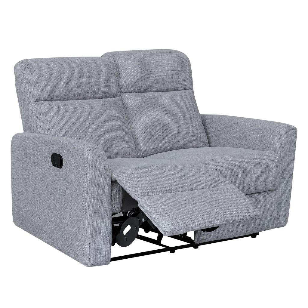 Sofá reclinable 2 cuerpos Milán gris claro