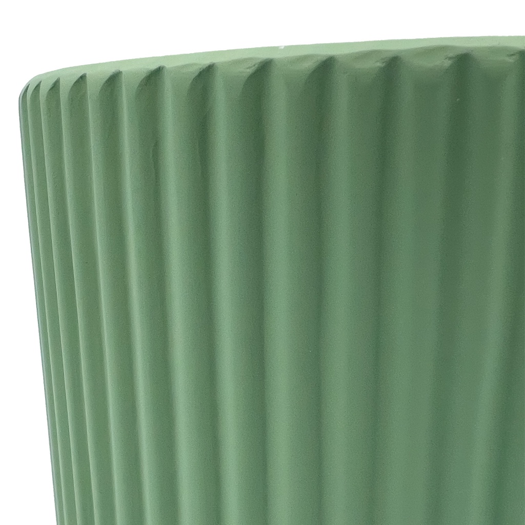 Macetero ranurado menta 14cm