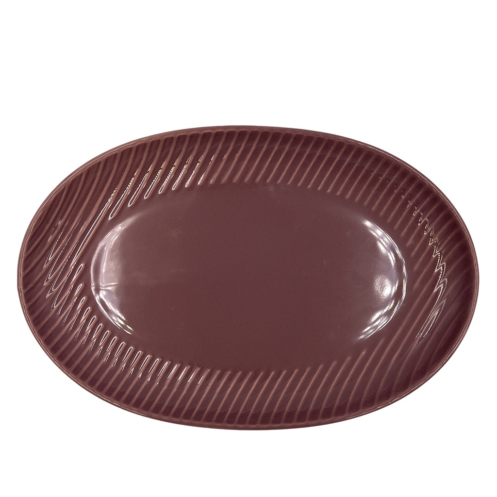 Plato ovalado Comacchio morado 30,5cm