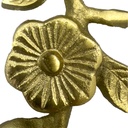 Perchero dorado flores 41cm
