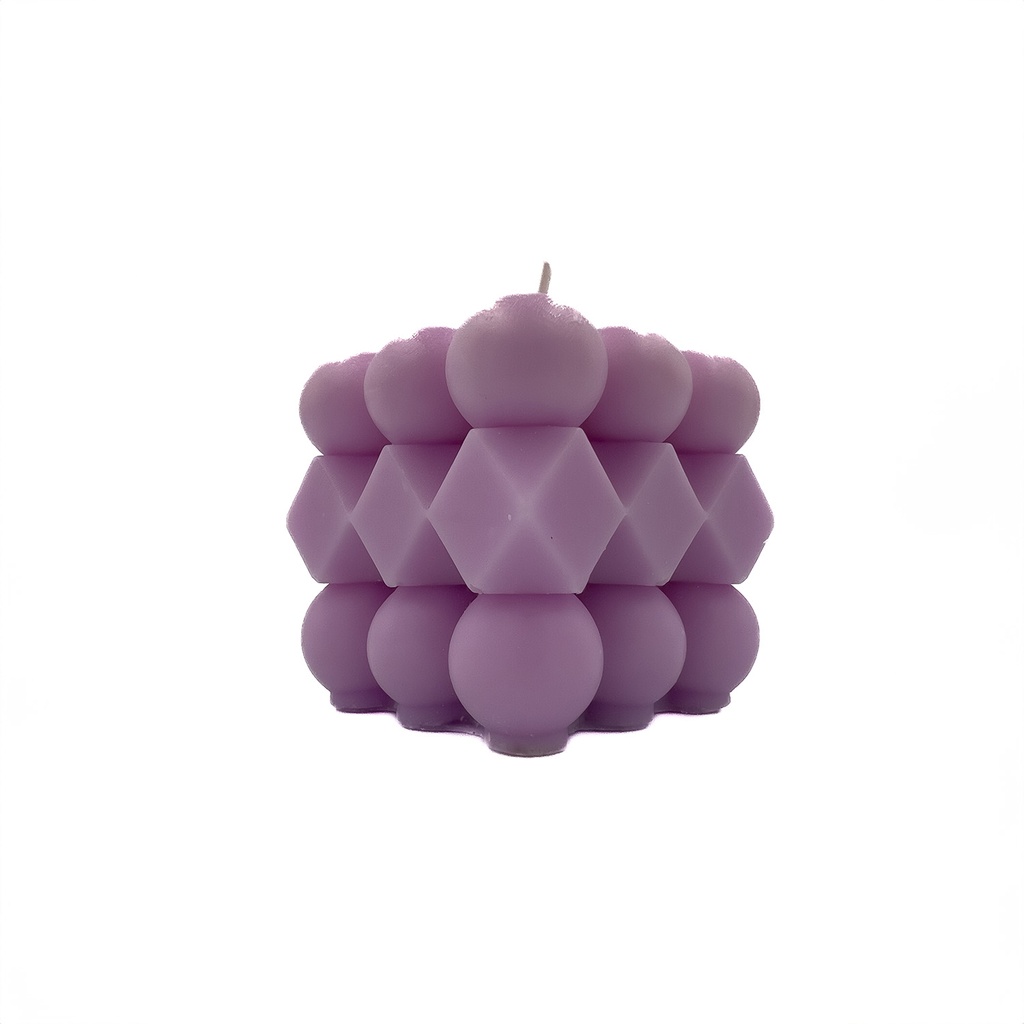 Vela cubo rubik morado 6cm