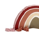 Cojín arcoiris pompones verde 30x50cm