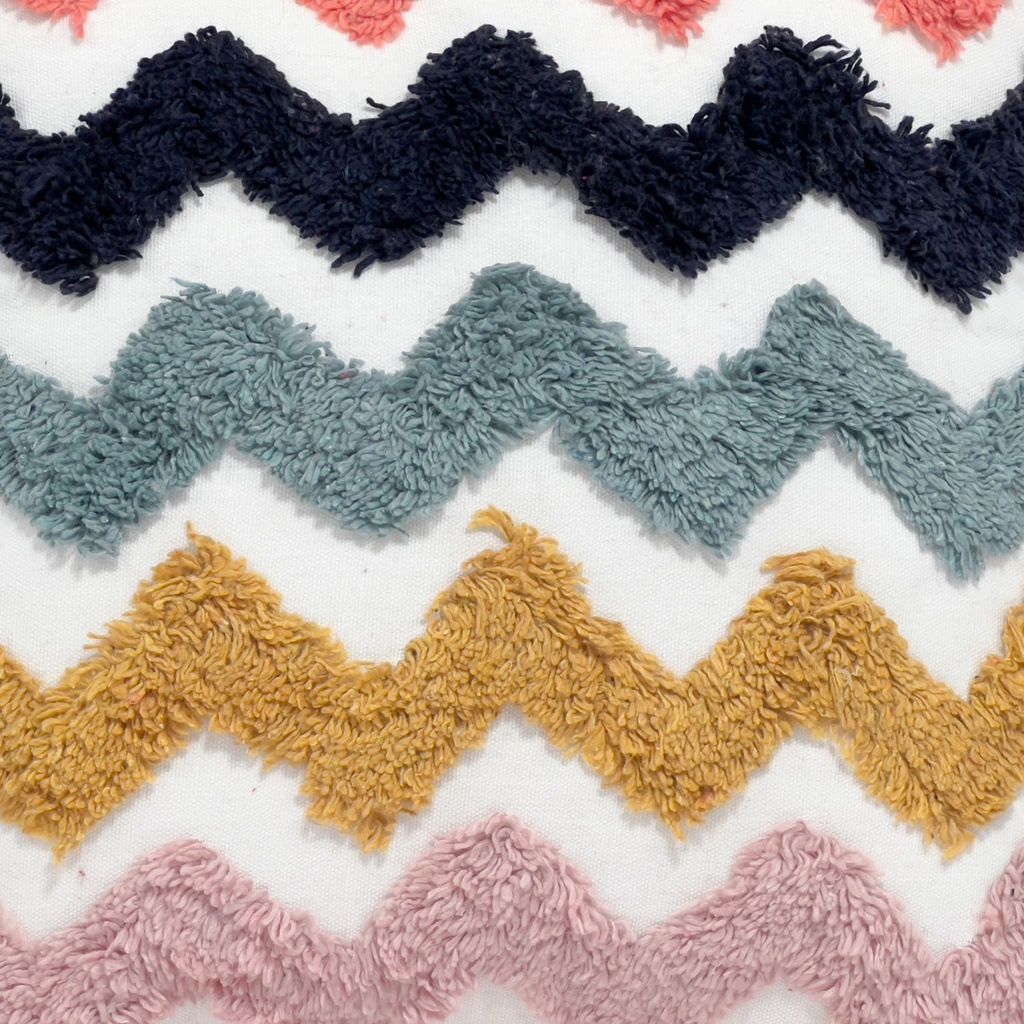 Cojín kids zigzag azul 40x40cm