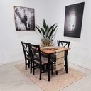 Juego Comedor 4 sillas Jackson café- negro