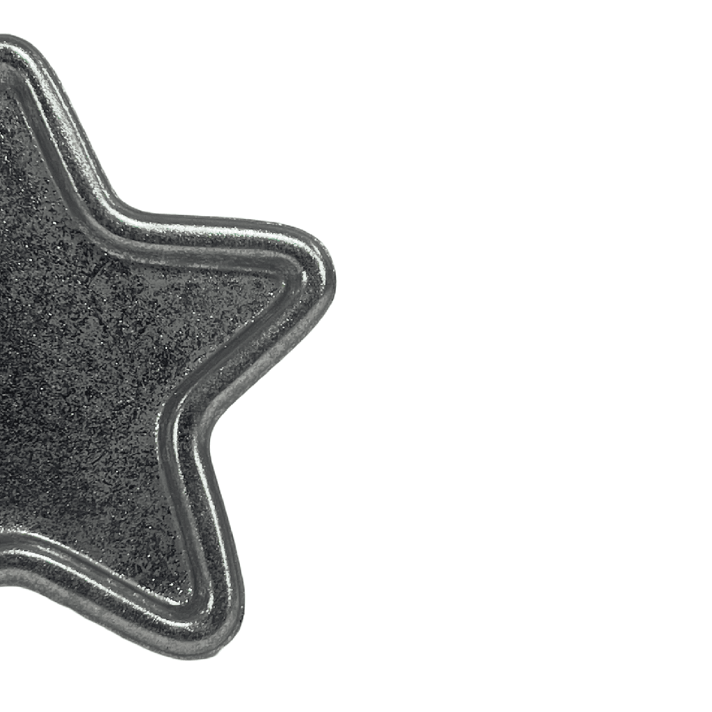 Bandeja estrella plateada 17x17x1cm