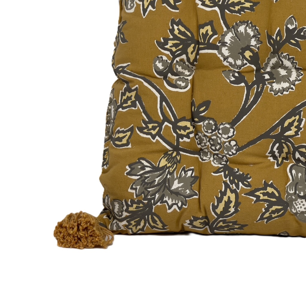 Cojín silla print amarillo 40x40cm