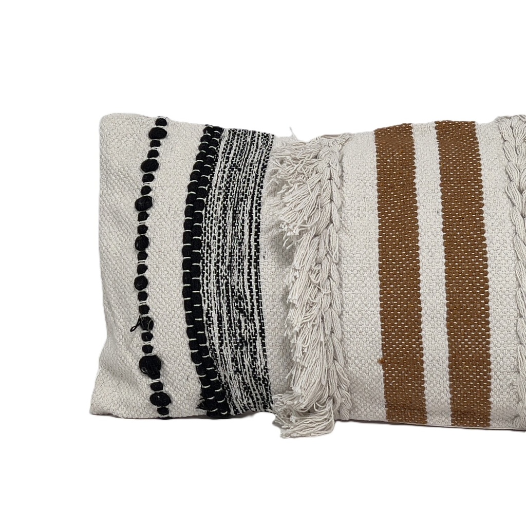 Cojín Boho flecos 30x70cm