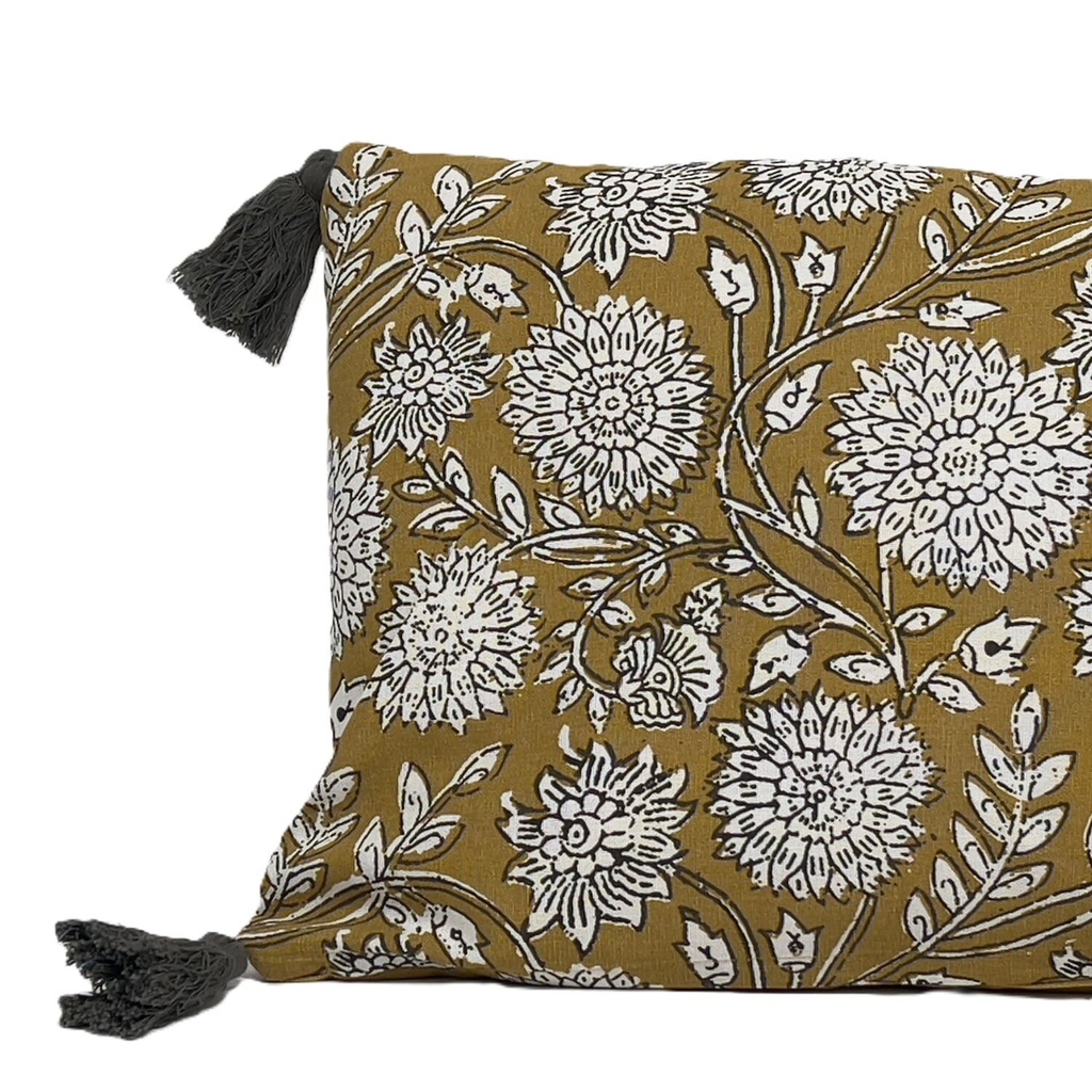 Cojín print amarillo 50x30cm