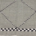 Alfombra Boho rombos BN 200x300cm