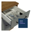 Base cocina Agata gris 2 puertas 3 cajones 120cm