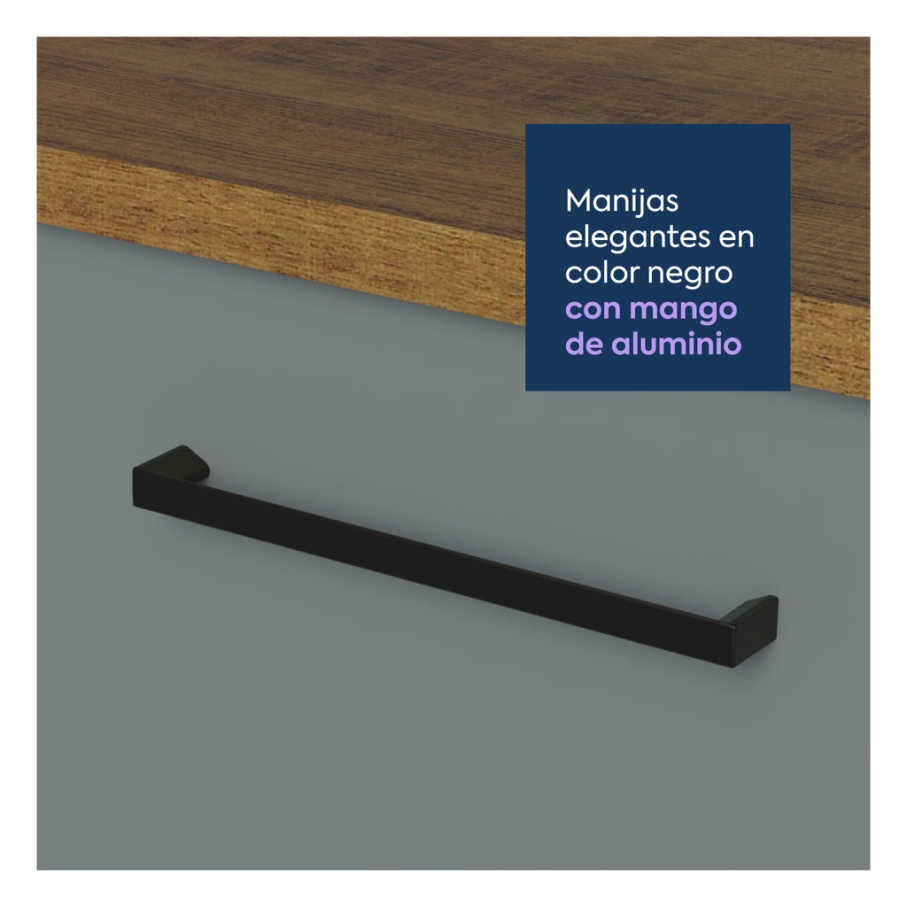 Aéreo cocina Agata gris 2 puertas 80cm