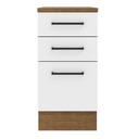 Base cocina Agata blanco 3 cajones 40cm