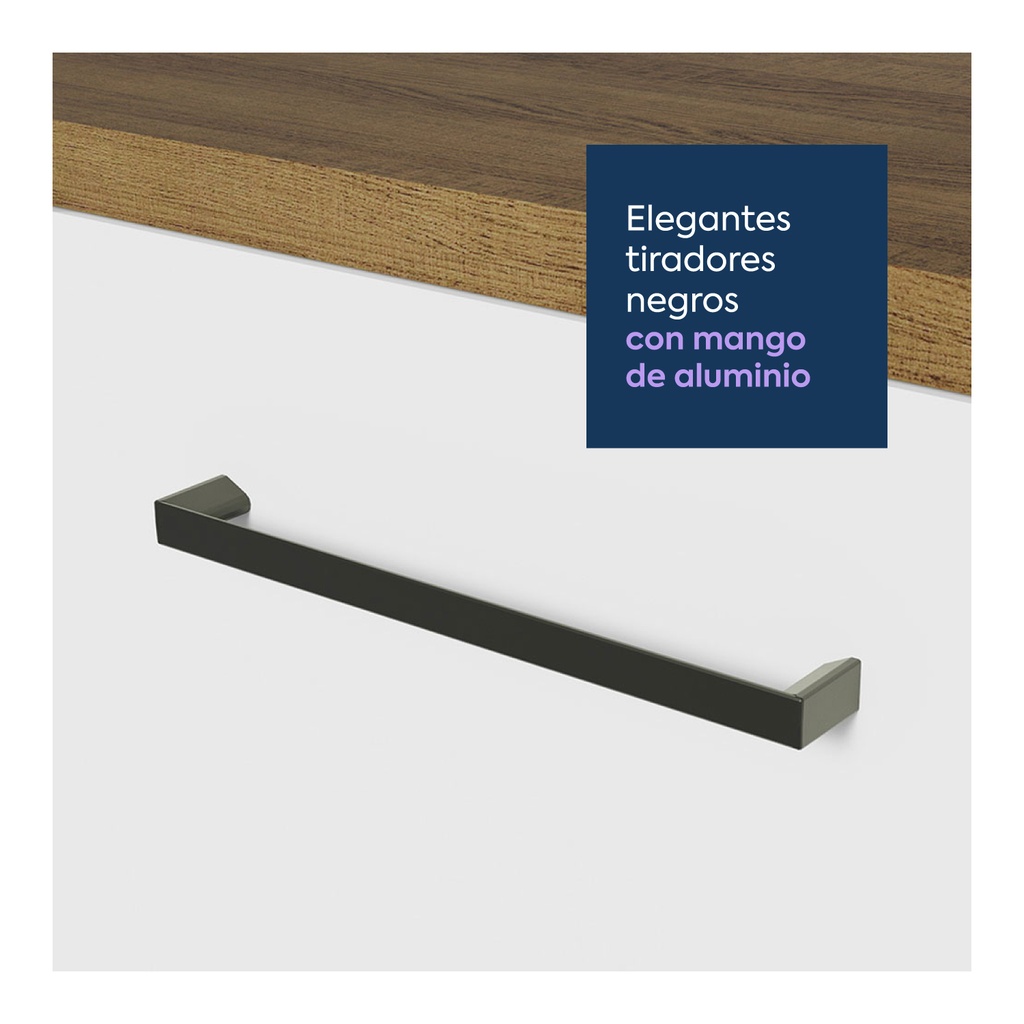 Base cocina Agata blanco 2 puertas 3 cajones 120cm