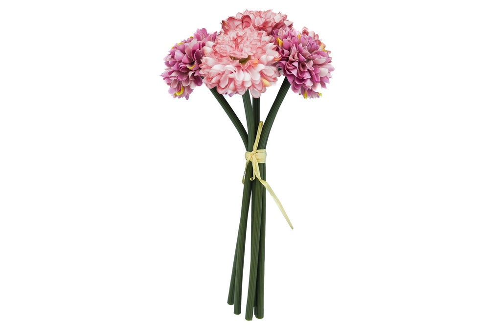 Ramo 6 Crisantemos artificial rosado