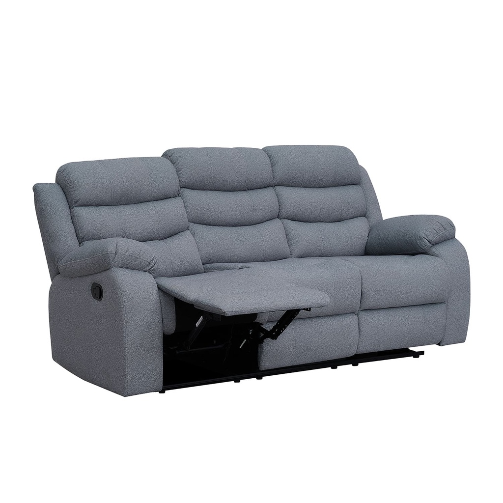 Sofá reclinable 3 cuerpos Boston gris claro