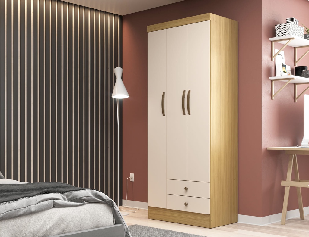 Closet 3 puertas Moscou Canary/Off white