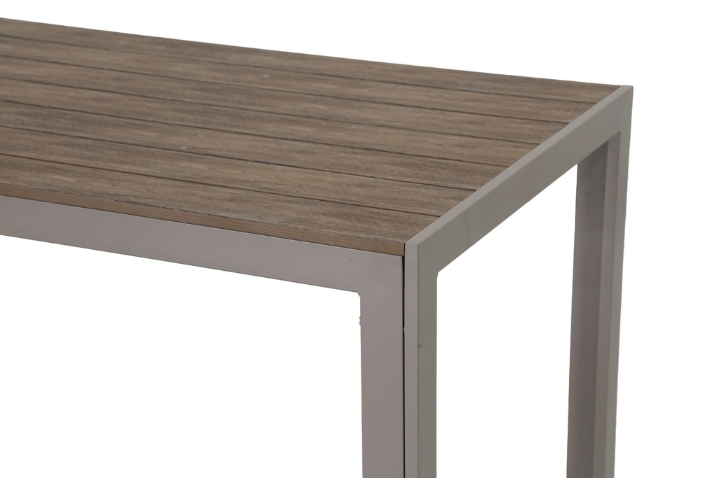 Juego comedor terraza 2 bancos Elko champagne