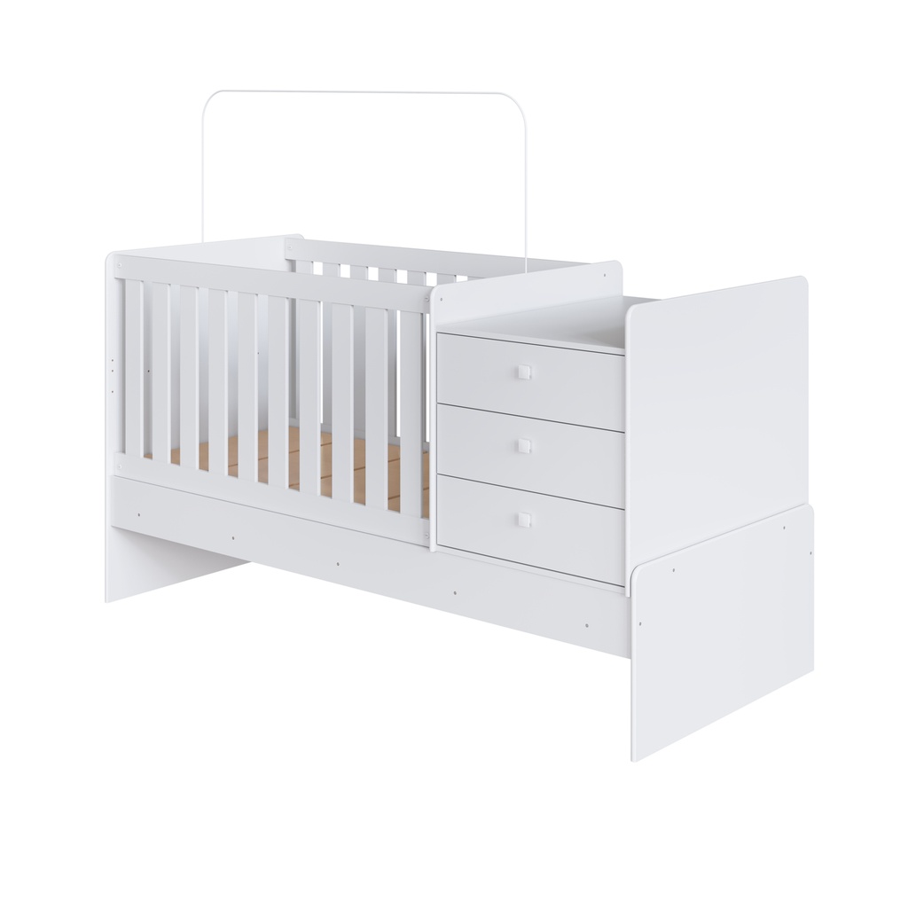 Cama cuna multifuncional c/colchón cuna + colchón 1 plaza