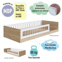 Cama Montessori Affeto c/colchón Supreme D23 1 plaza