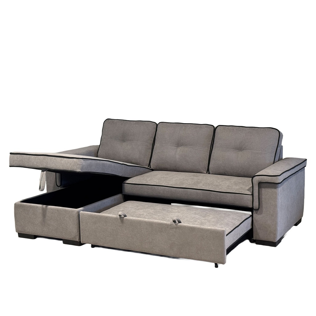 Sofá seccional Beatrice gris medio 