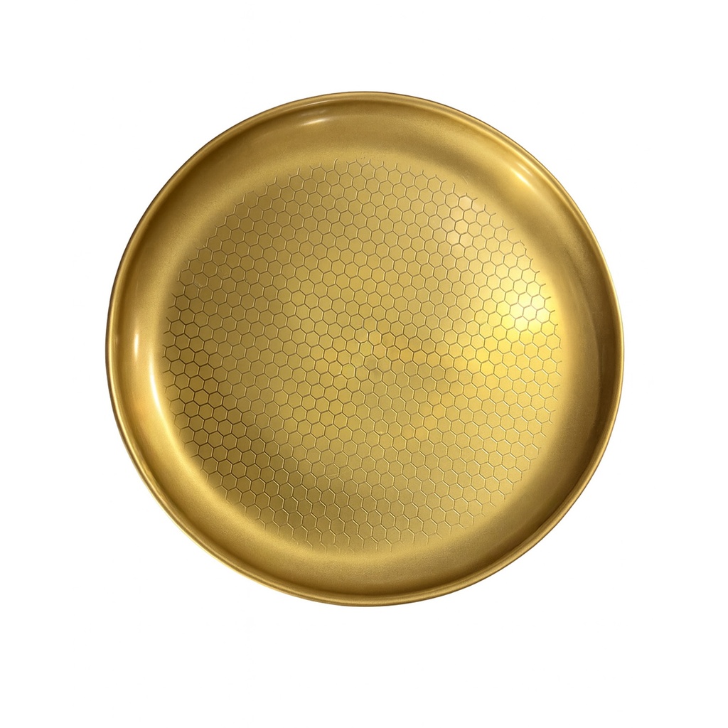 Mesa lateral dorada 39x39x42cm