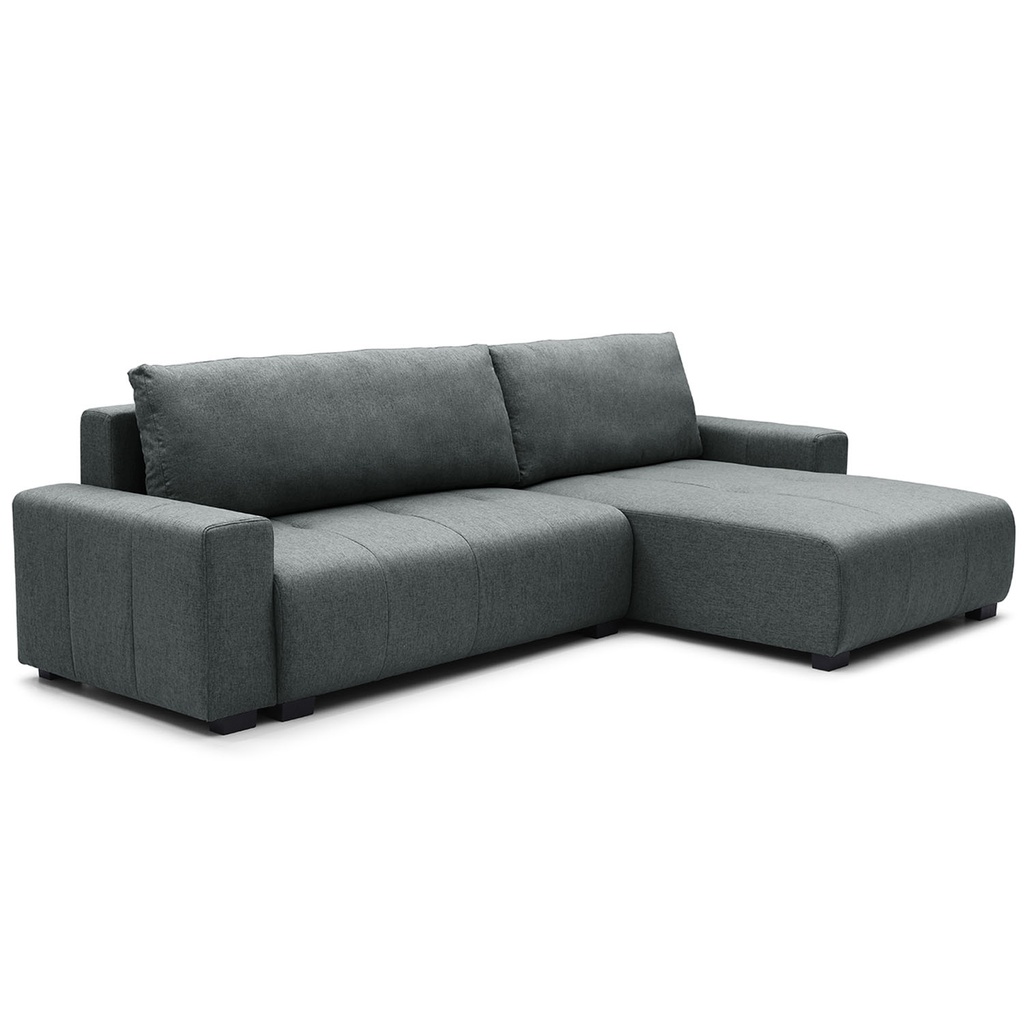 Sofa cama reversible seccional Essen gris oscuro
