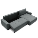 Sofa cama reversible seccional Essen gris oscuro