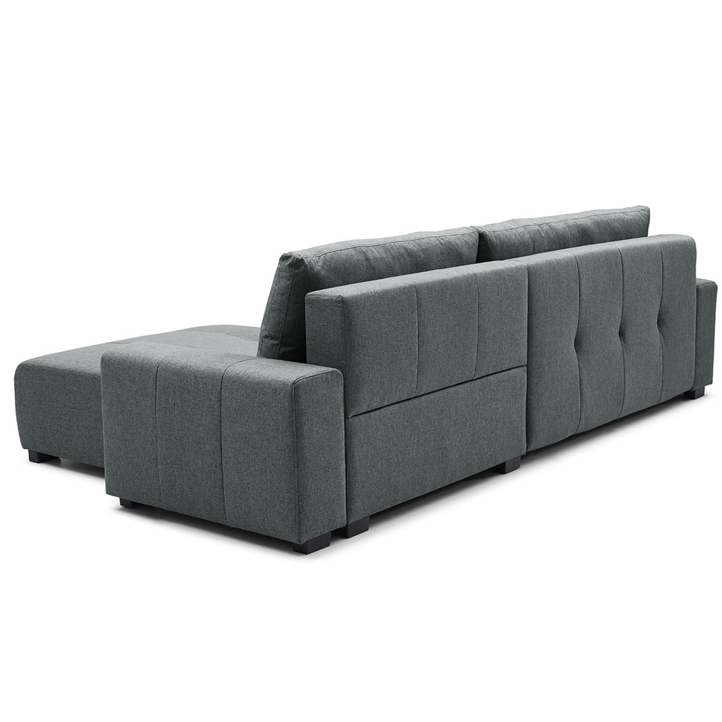 Sofa cama reversible seccional Essen gris oscuro