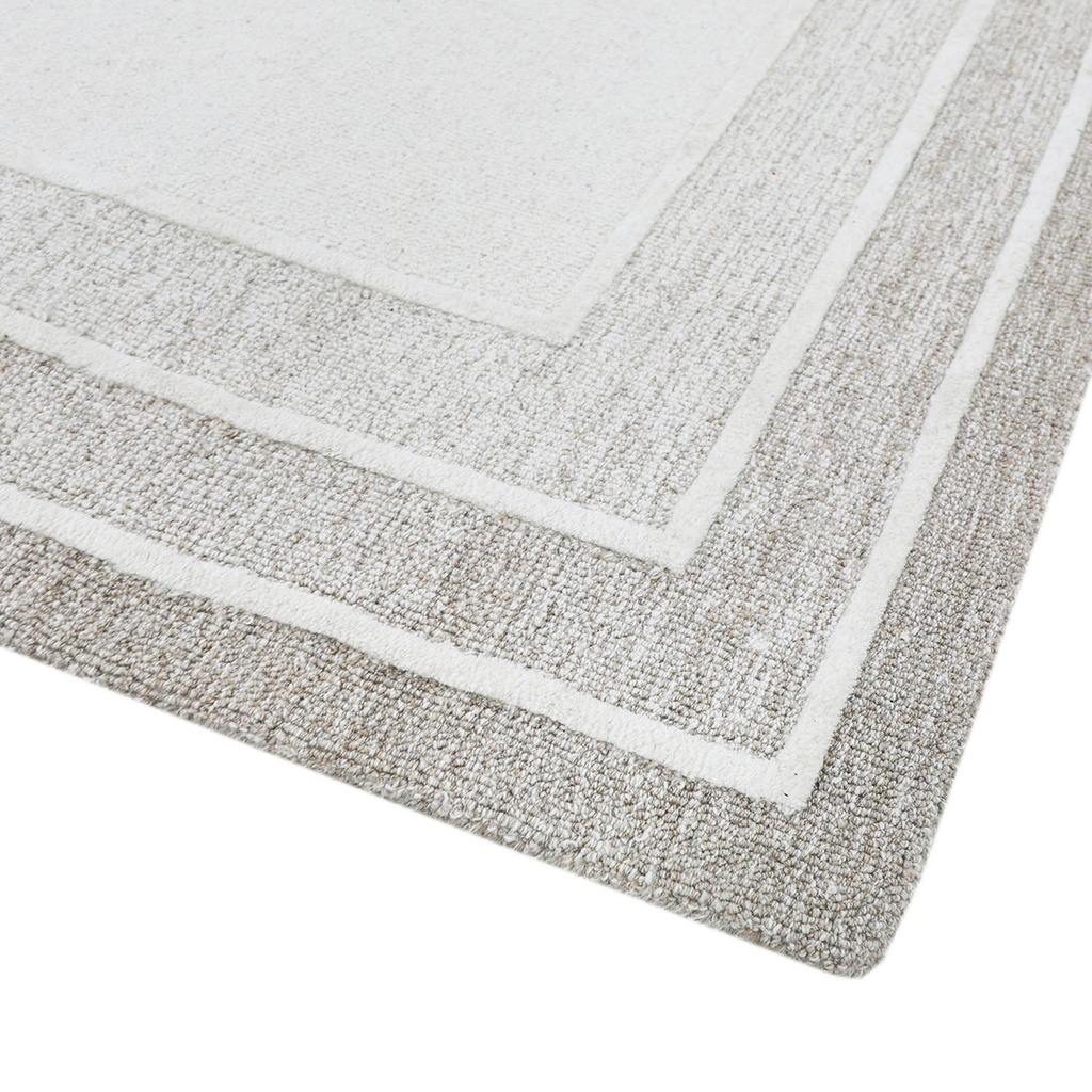 Alfombra 180x270cm JH Recuadro marfil/beige