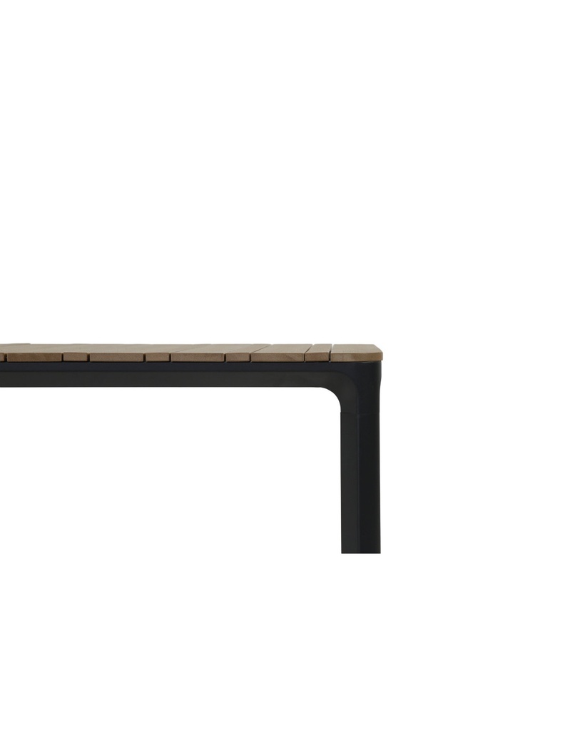 Juego comedor terraza 6 sillas Ely gris oscuro