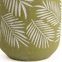 Macetero de Cemento Hojas Blancas 12,5cm