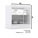 Base Cocina Americana 2 Puertas 80cm