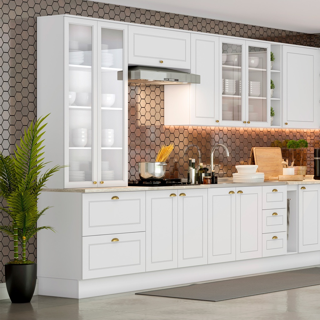 Vitrina 2 Puertas 2 Cajones Vidrio Americana