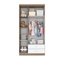 Ropero 3 Puertas  Bala de Menta  Rustico/Blanco