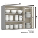 Aéreo cocina Americana gris 120cm