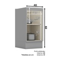 Base cocina Americana gris 40cm