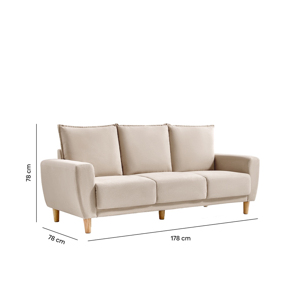 Sofá 3 cuerpos Maya beige