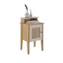 Mesa de apoyo Charlotte roble-blanco