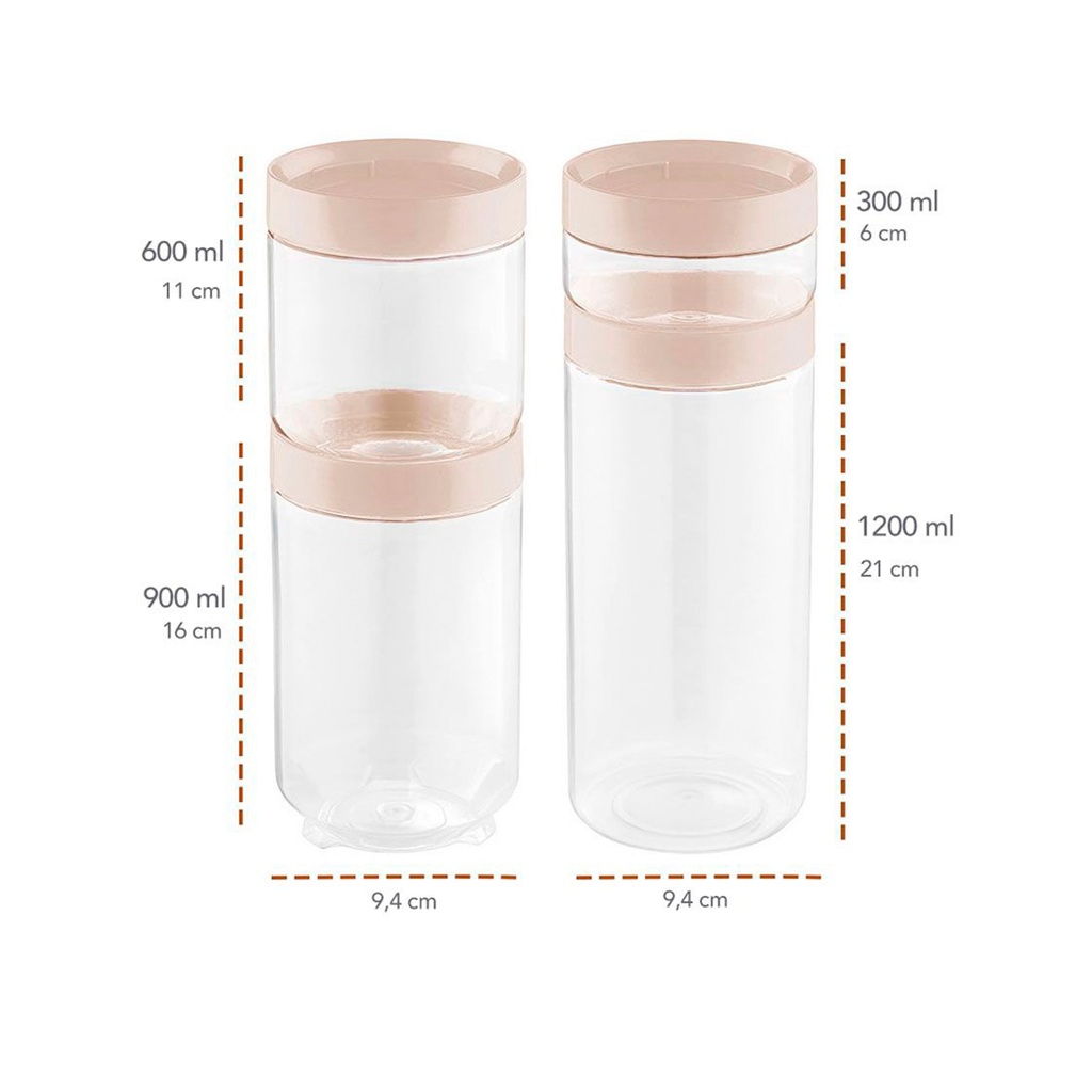 Contenedores alimentos set 4