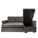 Sofá seccional Beatrice gris oscuro