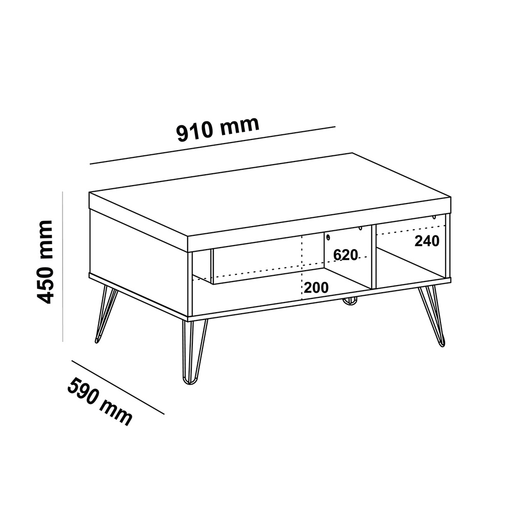 Mesa de Centro Liberty - roble