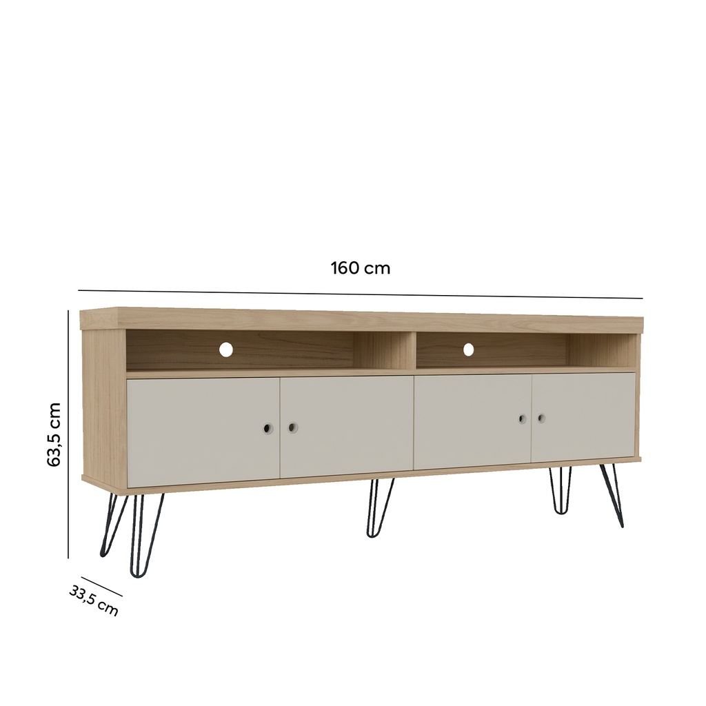 Rack TV Liberty café-blanco