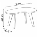 Mesa centro orgánica terracota