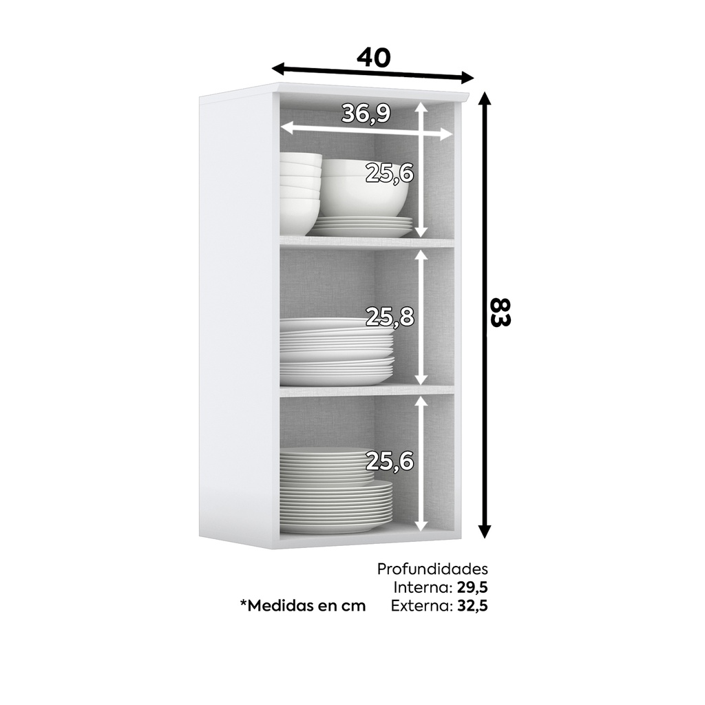 Aéreo cocina Americana blanco 40cm