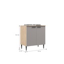Base cocina Amalia 2 puertas 80cm