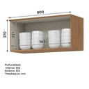 Aéreo cocina Requinte 1 puerta 80cm