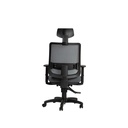 Silla oficina alta Saga gris